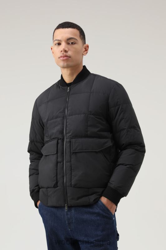 Heritage-terreinbommenwerper van taslan-nylon Woolrich Heren 8TTN0659 zwart kleding