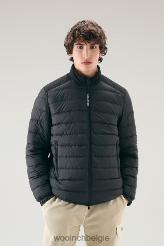 bering tech lichtgewicht donsjack van microvezel Woolrich Heren 8TTN0455 zwart kleding