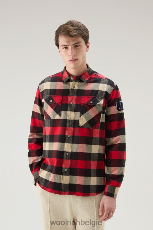 flanellen overhemd van Trails Woolrich Heren 8TTN0391 rode buffel kleding