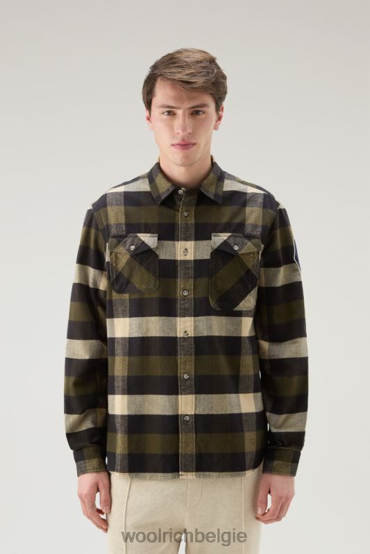 flanellen overhemd van Trails Woolrich Heren 8TTN0431 groene buffel kleding