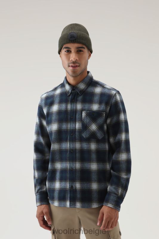 forel run geruit flanellen overhemd van een wolmix Woolrich Heren 8TTN0862 benzine controle kleding
