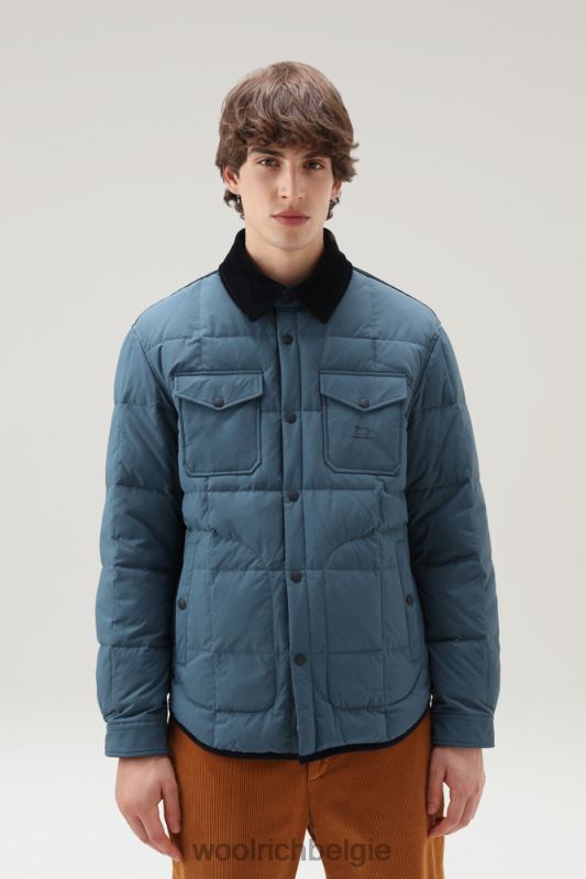 gewatteerd erfgoed-terrein-overshirt van taslan-nylon Woolrich Heren 8TTN0661 blauw meer kleding