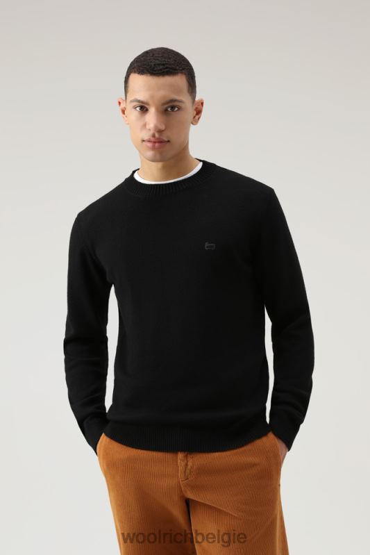 klassieke trui met ronde hals Woolrich Heren 8TTN0714 zwart kleding