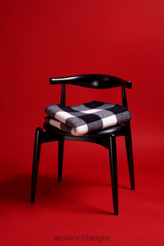 Buffalo geruite deken van zuivere wol, gemaakt in Italië Woolrich unisex 8TTN0347 witte buffel accessoires