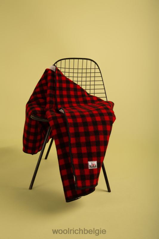 archiefwol en sherpa buffelruit deken Woolrich unisex 8TTN0647 rode buffel accessoires