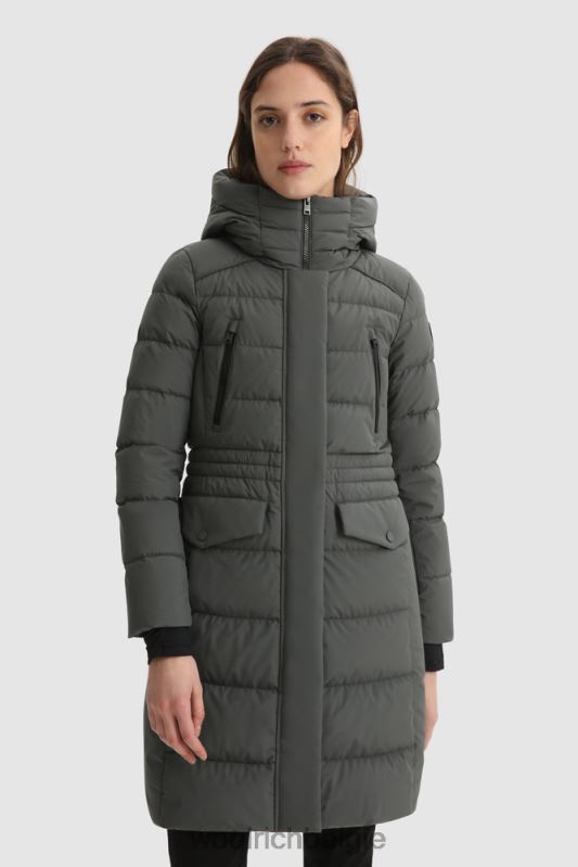 Gore-tex infinium tacony lange parka Woolrich vrouwen 8TTN0355 grijze schaduw kleding