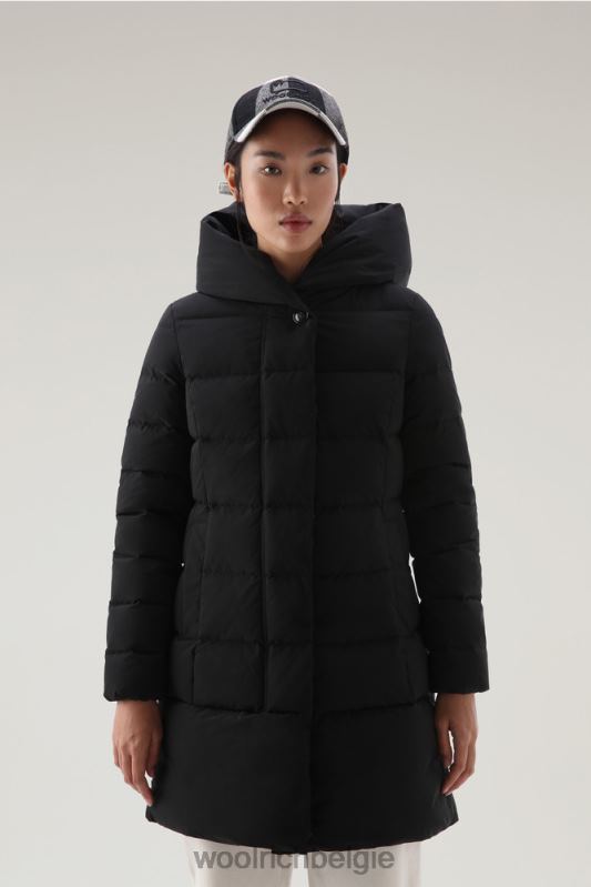gezwollen prescott parka met urban touch Woolrich vrouwen 8TTN0207 zwart kleding