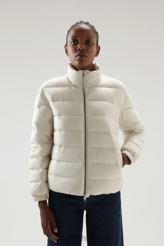 Ellis donsjack van microvezel Woolrich vrouwen 8TTN0312 melkachtige crème kleding