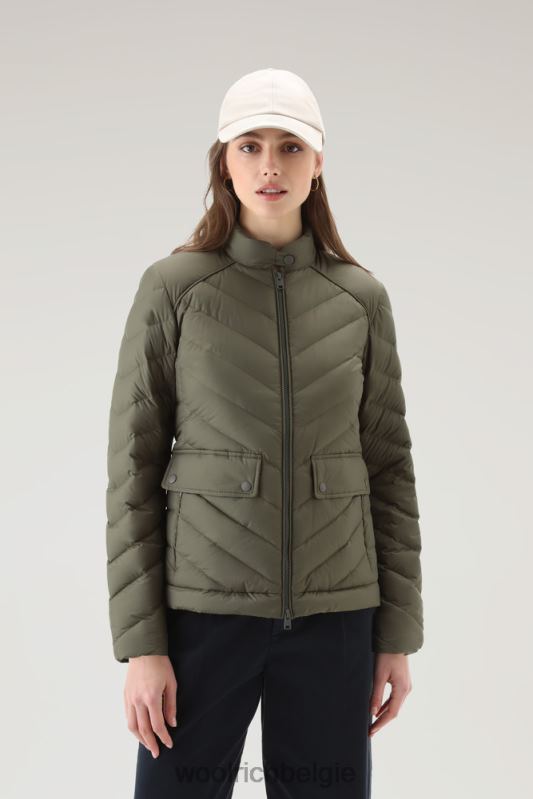 gewatteerd kort jack met chevron-quilt Woolrich vrouwen 8TTN01 donkergroen kleding
