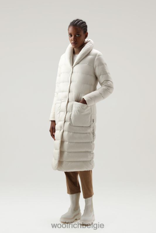 gewatteerde ellis microvezeljas Woolrich vrouwen 8TTN0300 melkachtige crème kleding