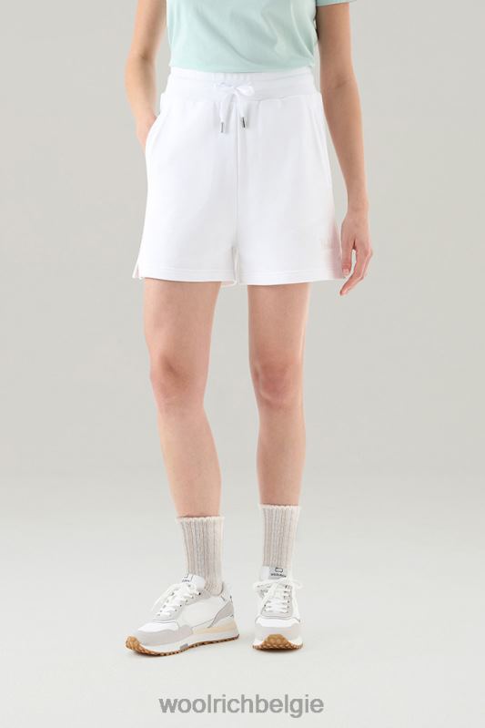 lichte short van puur katoen Woolrich vrouwen 8TTN0111 Helder wit kleding