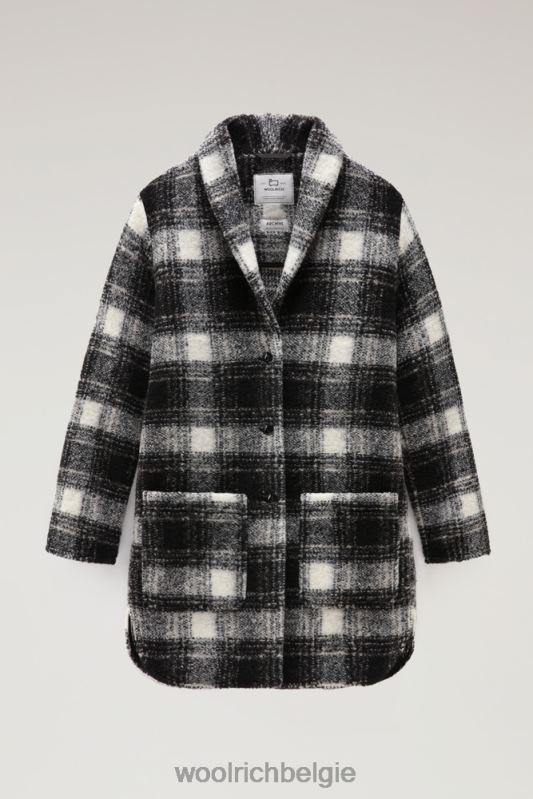 jas van adellijke ruit van een wolmix Woolrich vrouwen 8TTN0222 zwarte ruit kleding