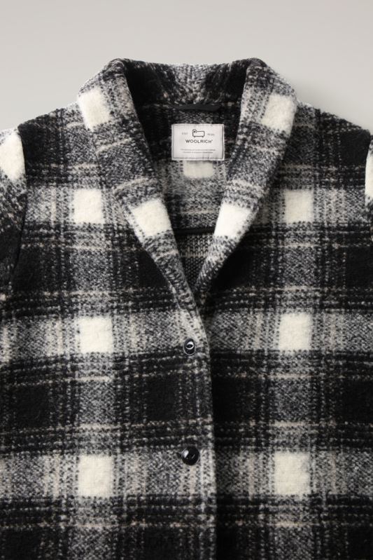 jas van adellijke ruit van een wolmix Woolrich vrouwen 8TTN0222 zwarte ruit kleding