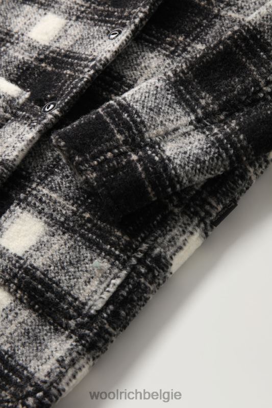jas van adellijke ruit van een wolmix Woolrich vrouwen 8TTN0222 zwarte ruit kleding