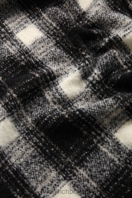 jas van adellijke ruit van een wolmix Woolrich vrouwen 8TTN0222 zwarte ruit kleding