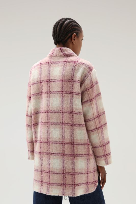 jas van adellijke ruit van een wolmix Woolrich vrouwen 8TTN0262 rozijnen cheque kleding