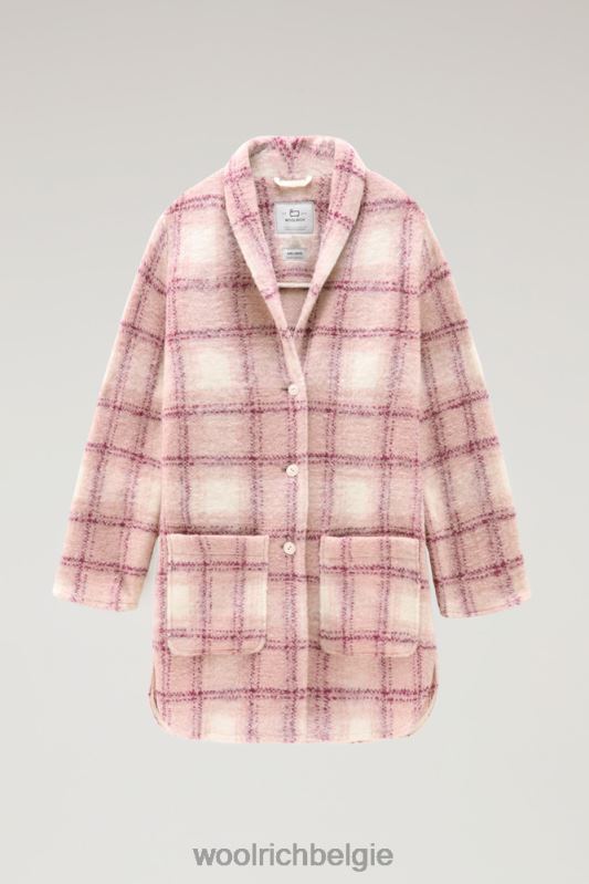 jas van adellijke ruit van een wolmix Woolrich vrouwen 8TTN0262 rozijnen cheque kleding