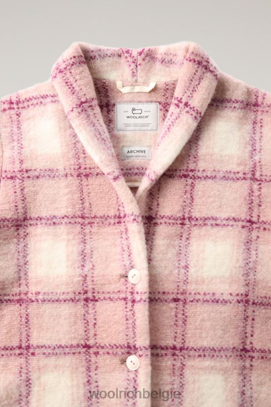 jas van adellijke ruit van een wolmix Woolrich vrouwen 8TTN0262 rozijnen cheque kleding