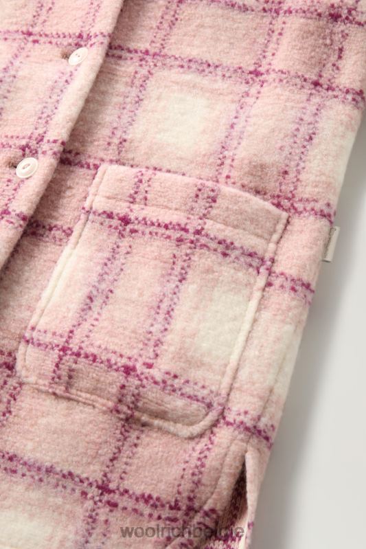 jas van adellijke ruit van een wolmix Woolrich vrouwen 8TTN0262 rozijnen cheque kleding