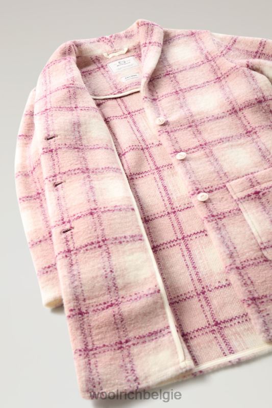 jas van adellijke ruit van een wolmix Woolrich vrouwen 8TTN0262 rozijnen cheque kleding
