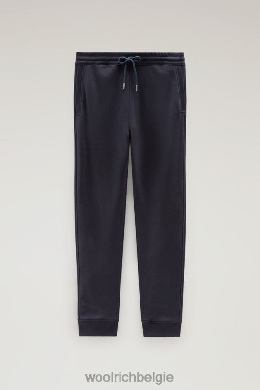 joggingbroek van licht katoenfleece Woolrich Heren 8TTN0401 Melton blauw kleding