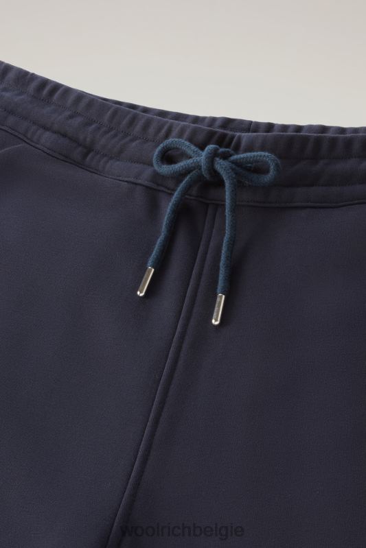 joggingbroek van licht katoenfleece Woolrich Heren 8TTN0401 Melton blauw kleding