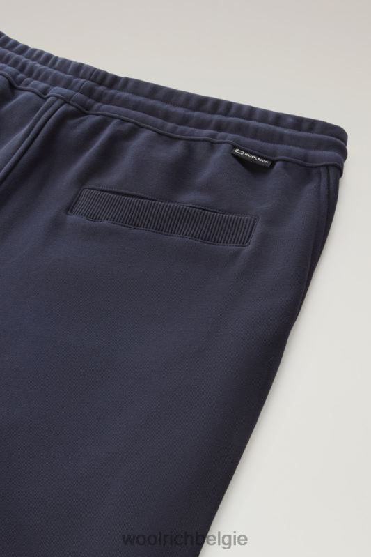 joggingbroek van licht katoenfleece Woolrich Heren 8TTN0401 Melton blauw kleding