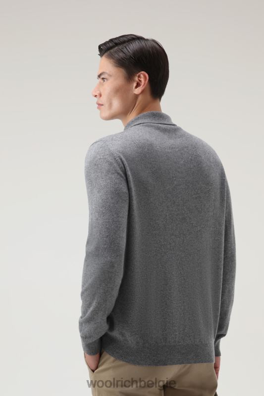 kasjmier luxe lange trui Woolrich Heren 8TTN0706 houtskool kleding