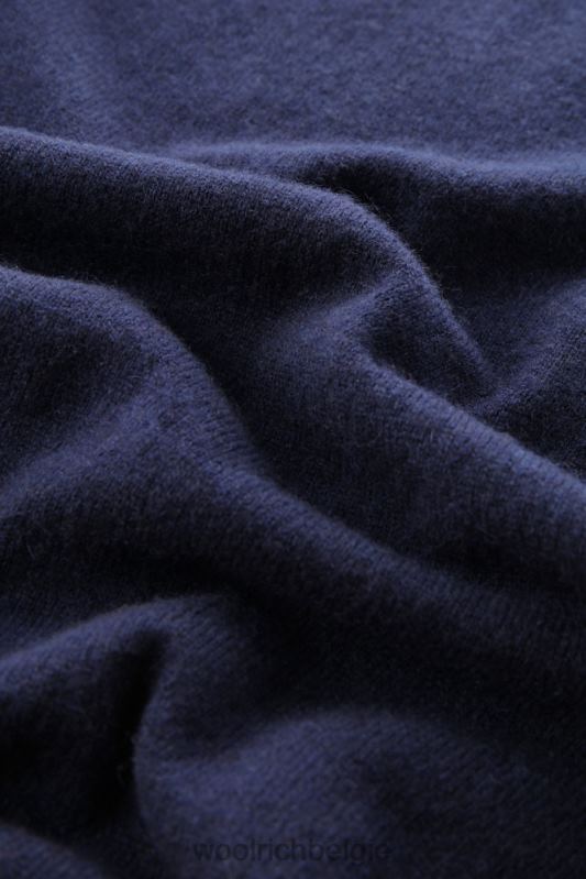 kasjmier luxe lange trui Woolrich Heren 8TTN0711 Melton blauw kleding