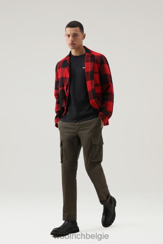 katoenen schapen t-shirt Woolrich Heren 8TTN0721 zwart kleding