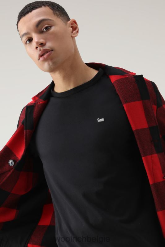 katoenen schapen t-shirt Woolrich Heren 8TTN0721 zwart kleding