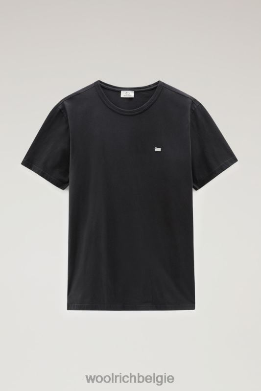 katoenen schapen t-shirt Woolrich Heren 8TTN0721 zwart kleding