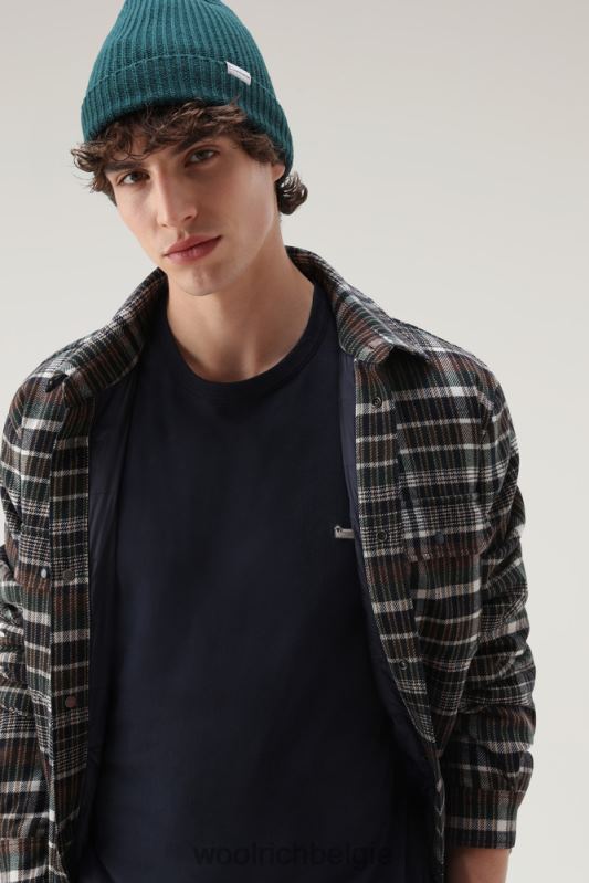 katoenen schapen t-shirt Woolrich Heren 8TTN0739 Melton blauw kleding