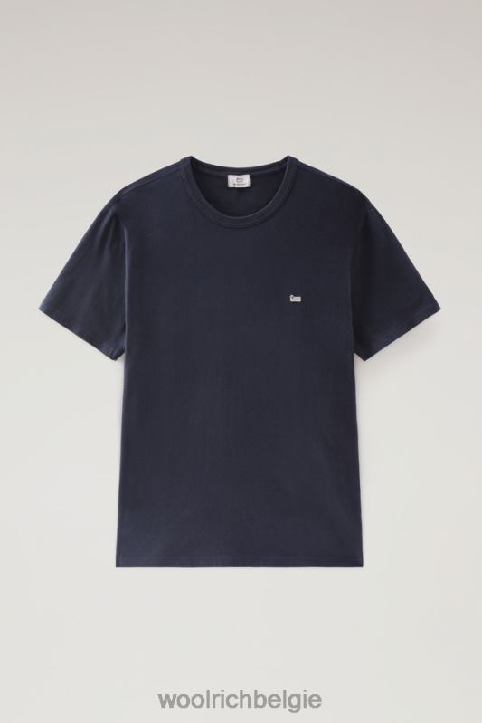 katoenen schapen t-shirt Woolrich Heren 8TTN0739 Melton blauw kleding