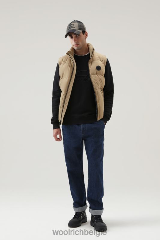 klassieke fleece ronde hals met geborduurd logo Woolrich Heren 8TTN0728 zwart kleding