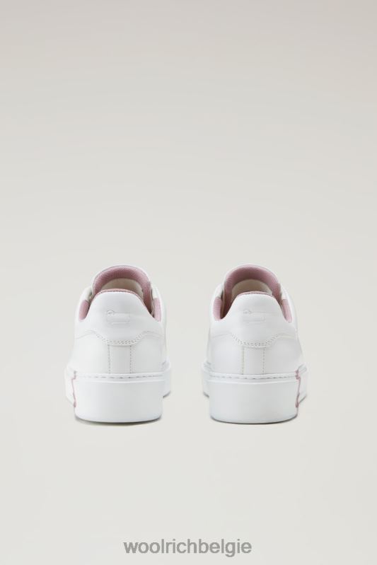 klassieke pumps van zacht leer met contrasterende voering Woolrich vrouwen 8TTN0201 witte roos schoenen