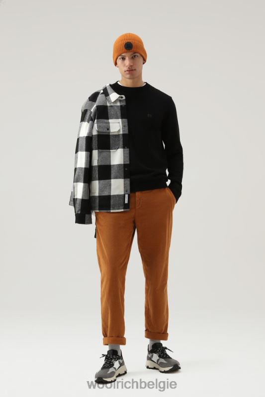 klassieke trui met ronde hals Woolrich Heren 8TTN0714 zwart kleding