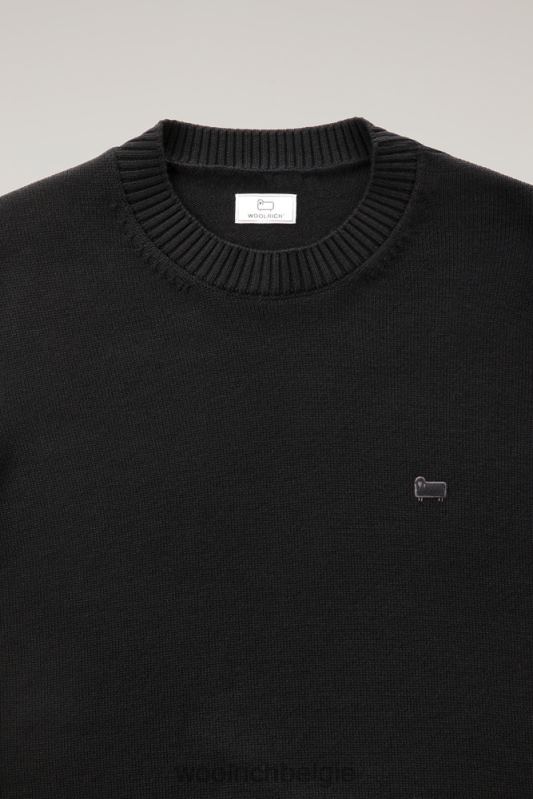 klassieke trui met ronde hals Woolrich Heren 8TTN0714 zwart kleding