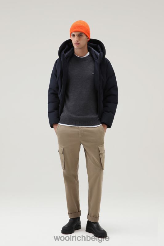 klassieke trui met ronde hals Woolrich Heren 8TTN0730 houtskool melange kleding