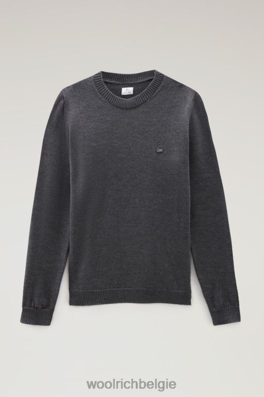 klassieke trui met ronde hals Woolrich Heren 8TTN0730 houtskool melange kleding