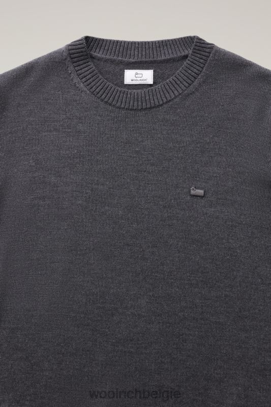 klassieke trui met ronde hals Woolrich Heren 8TTN0730 houtskool melange kleding