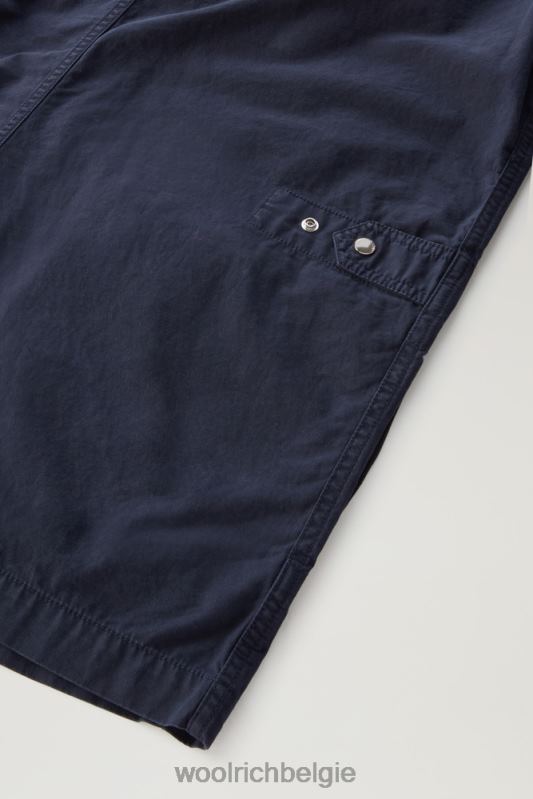 kledinggeverfd veldjack van puur katoen Woolrich Heren 8TTN0426 Melton blauw kleding