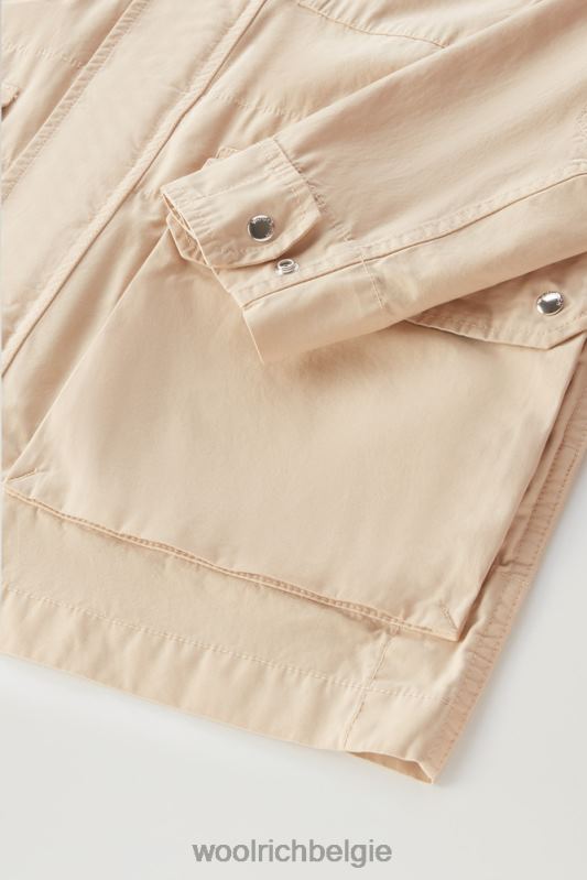 kledinggeverfd veldjack van puur katoen Woolrich Heren 8TTN0447 strandzand kleding
