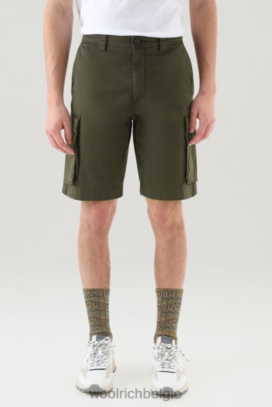 kledinggeverfde cargoshort 2 Woolrich Heren 8TTN0603 donkergroen kleding