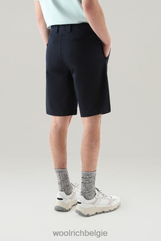 kledinggeverfde chinoshort 1 Woolrich Heren 8TTN0379 Melton blauw kleding