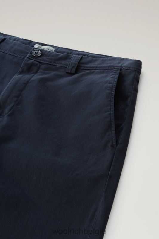 kledinggeverfde chinoshort 1 Woolrich Heren 8TTN0379 Melton blauw kleding