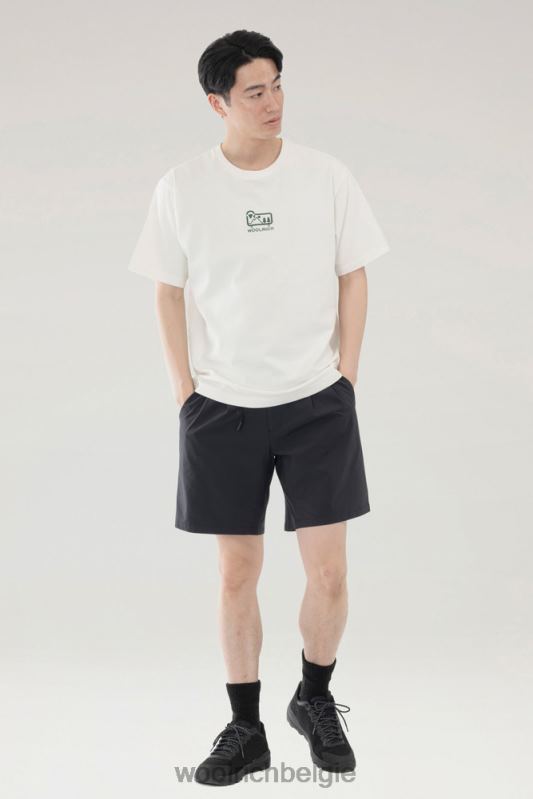 klein schaap-T-shirt van puur katoenen jersey Woolrich Heren 8TTN0444 wit kleding