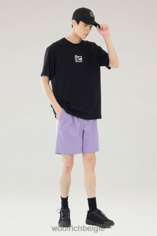 klein schaap-T-shirt van puur katoenen jersey Woolrich Heren 8TTN0553 zwart kleding