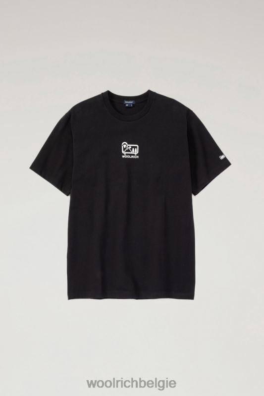 klein schaap-T-shirt van puur katoenen jersey Woolrich Heren 8TTN0553 zwart kleding