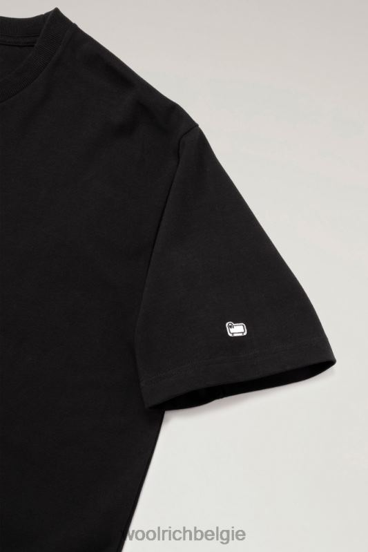 klein schaap-T-shirt van puur katoenen jersey Woolrich Heren 8TTN0553 zwart kleding